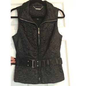 White & Black- Quilted Black Vest